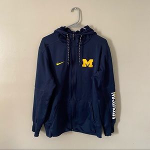 Jordan Nike Zip Up Michigan Sweatshirt Large